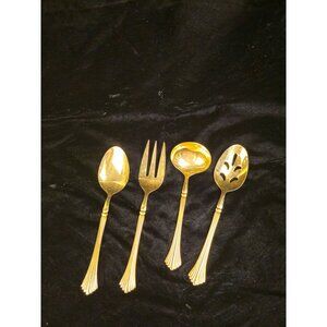 Stainless Steel Gold Plated Rogers Serving Pieces